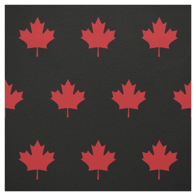Feuille du Canada rouge - tissu noir (Échantillon)