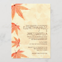 Feuille en baisse épousant des invitations