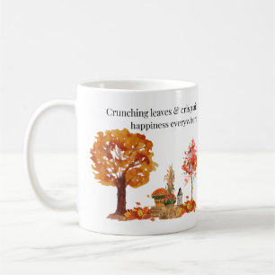Feuille et canne à air comprimé - Mug d'automne