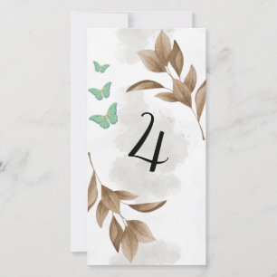 Feuille et papillon vert poussiéreux Table sans ca