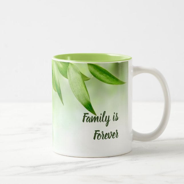 Feuille/Famille est toujours Mug à deux tons (Droit)