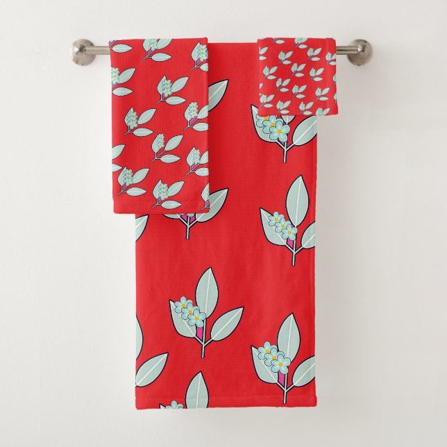 Feuille Florale Rouge (En situation)