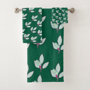 Feuille Florale Vert Foncé