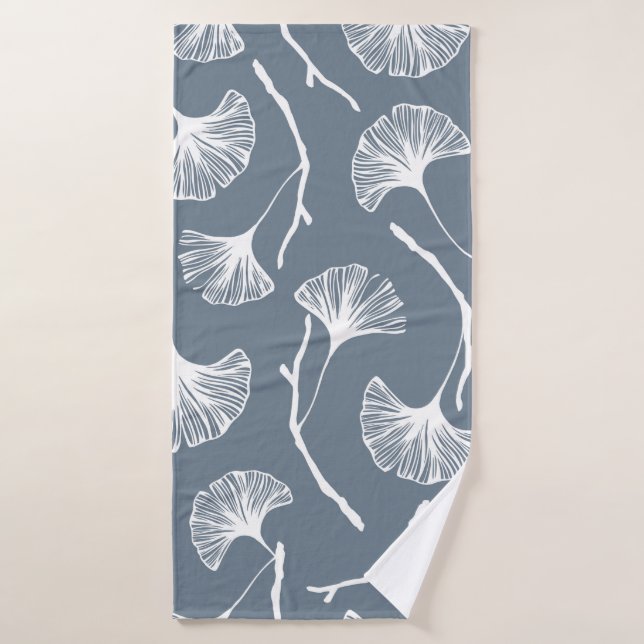 Feuille Ginkgo biloba motif transparent (Serviette de bain)