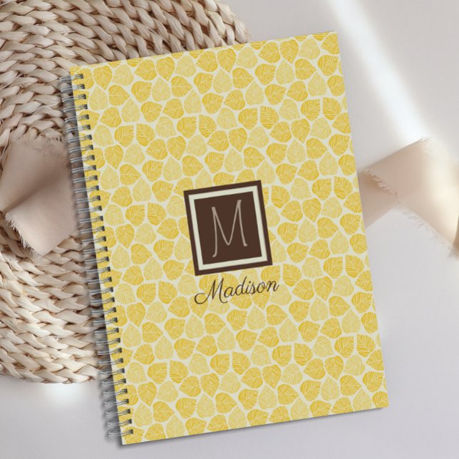 Feuille jaune monogramme (Créateur téléchargé)