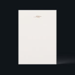 Feuille minimale | Carte blanche à crème Boho pour<br><div class="desc">Cette carte vierge de crème de saumure de feuille minimale pour les notes est parfaite pour un mariage de saumure. Le design se compose d'une simple silhouette de feuille de verdure en orange brûlé terreux sur un arrière - plan crème au style bohème minimaliste du désert. Ces cartes peuvent être...</div>