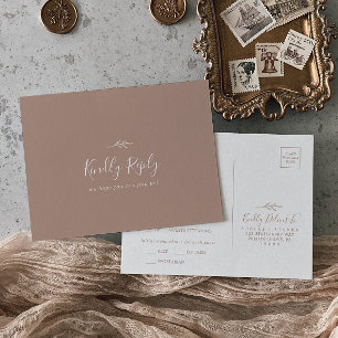 Feuille minimale Carte postale RSVP Neutre Choix