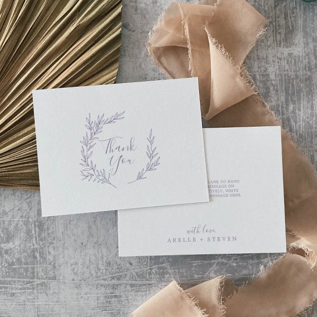 Feuille minimale | Dusty Purple Flat Carte de reme (Créateur téléchargé)