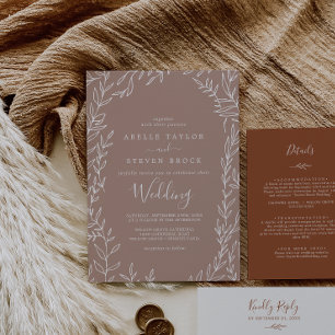 Feuille minimale   Faire-part de mariage neutre