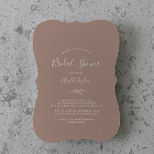 Feuille minimale   Invitation Neutrale De Douche N