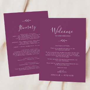 Feuille minimale Lettre de bienvenue Berry & Iti