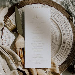 Feuille minimale | Menu Mariage Gold Dinner Menu<br><div class="desc">Cette carte de menu minimaliste en or feuille mariage pour dîner est parfaite pour un mariage élégant. Le design se compose d'une silhouette de verdure simple en feuille d'or à l'allure minimaliste classique. Ce menu peut être utilisé pour une réception de mariage,  un dîner de répétition ou tout événement.</div>