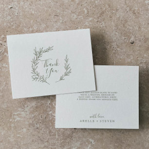 Feuille minimale Olive Green Flat Carte de remer