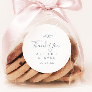 Feuille minimale   Sticker Merci bleu Dusty Favori