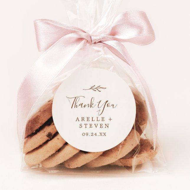 Feuille minimale | Sticker Merci de crème Boho Fav (Créateur téléchargé)