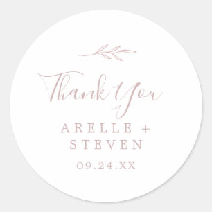 Feuille minimale   Sticker préféré en Merci rose v