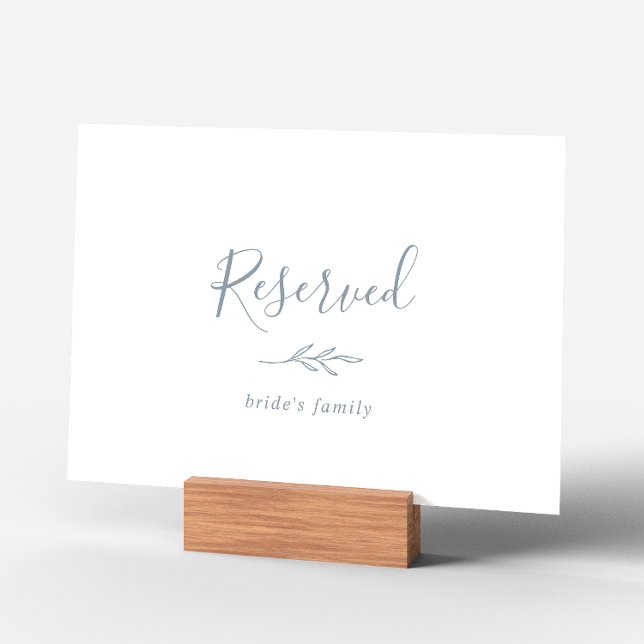 Feuille minimale | Symbole Dusty Blue Réservé (Créateur téléchargé)