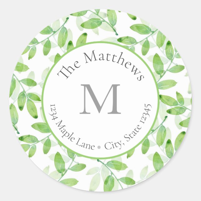 Feuille Motif écochromé  étiquettes (Devant)