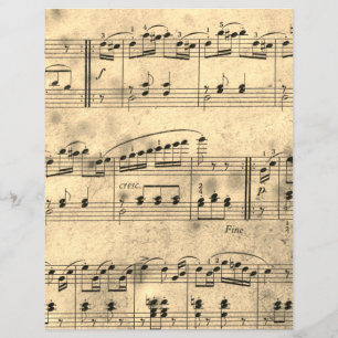 Feuille Musique Parchemin Vintage papier scrapbook