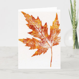 Feuille Nature Imprimer Carte de voeux.