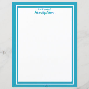 Feuille papier bleu non doublée à deux lignes