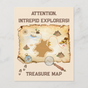 Feuille papier de carte du trésor