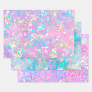 feuille papier d'emballage opal design gemstone