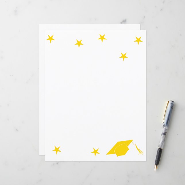 Feuille papier du casquette étoile jaune (Devant/Arrière en situation)