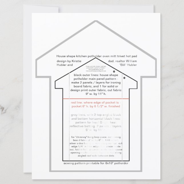 Feuille papier Motif à coudre du détenteur de la c (Devant)