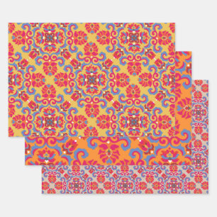 Feuille papier Motif d'enveloppement d'art populai