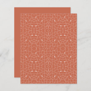 Feuille papier papier de la mosaïque Orange Terra 