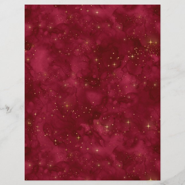 Feuille papier pour scellcaster rouge et or (Dos)