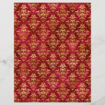 Feuille papier pour scellcaster rouge et or