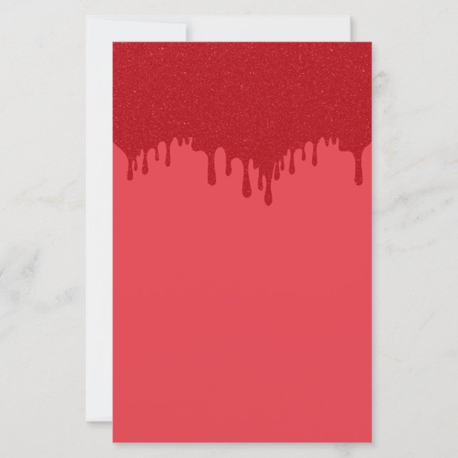 Feuille papier rouge tomate de conception de goutt (Devant)