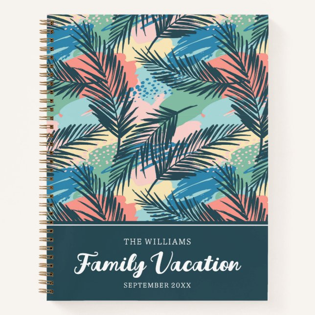 Feuille Pastel Tropical | Journal des vacances fam (Devant)