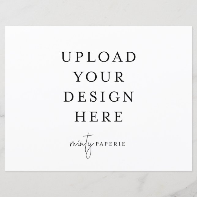 Feuille plat de 8,5 po x 11 po - Paysage (Devant)