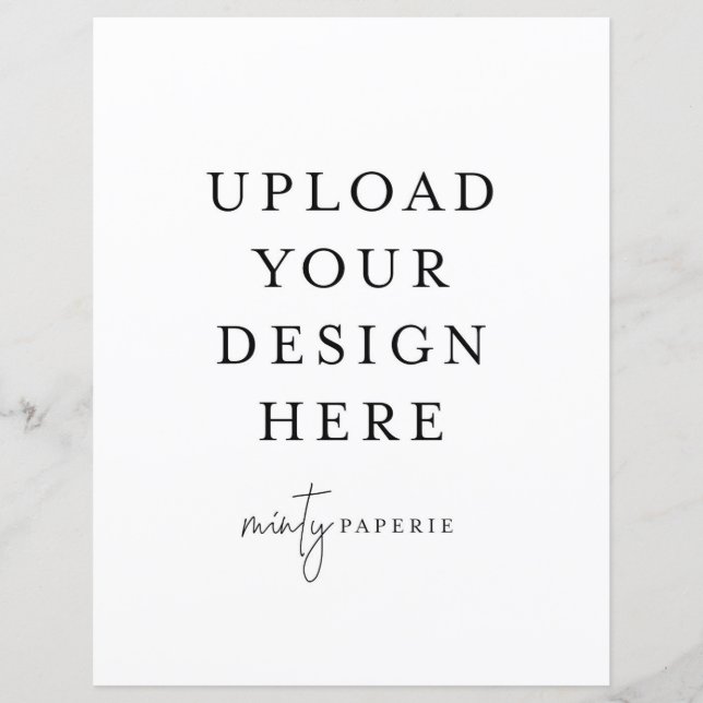 Feuille plat de 8,5 po x 11 po - Portrait (Devant)