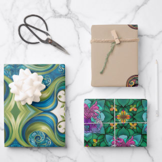 Feuille plat unique Motif de papier d'enveloppemen