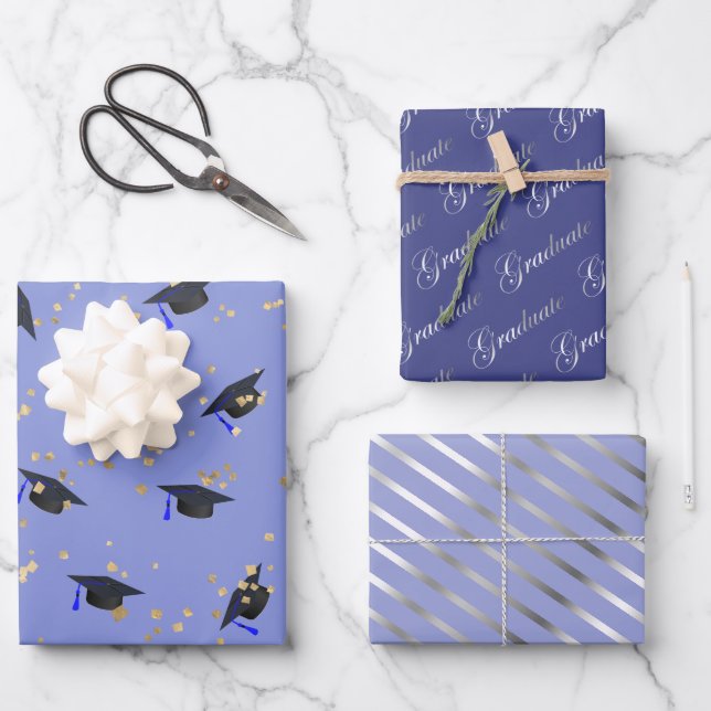 Feuille plate de 3 Jeu de 3 feuilles Plat Lavender (Recto)