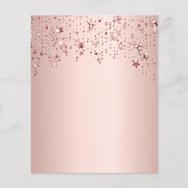 feuille rose or rose étoiles (Devant)