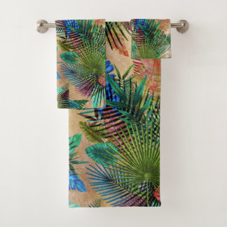 Feuille tropical de fougères, de paume et de