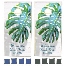 Feuille tropicale avec ombre Rustique Blanc Nom An