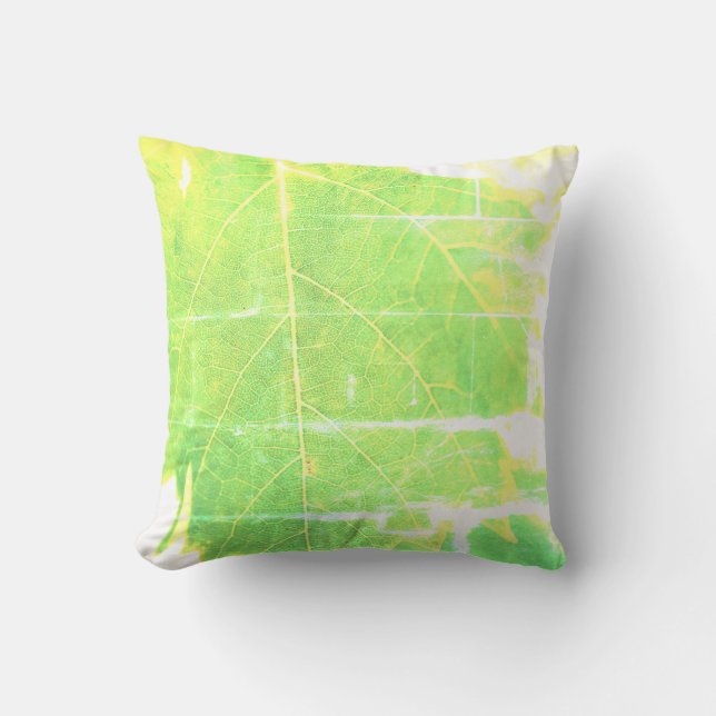 Feuille verte de vigne Ciel bleu Coussin de focus  (Recto)