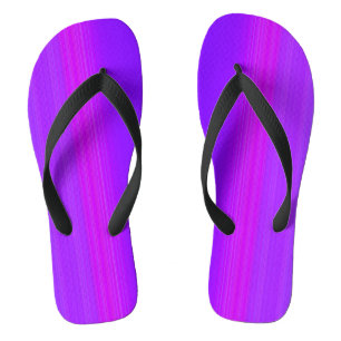 Feuilles à tongs rayées violettes