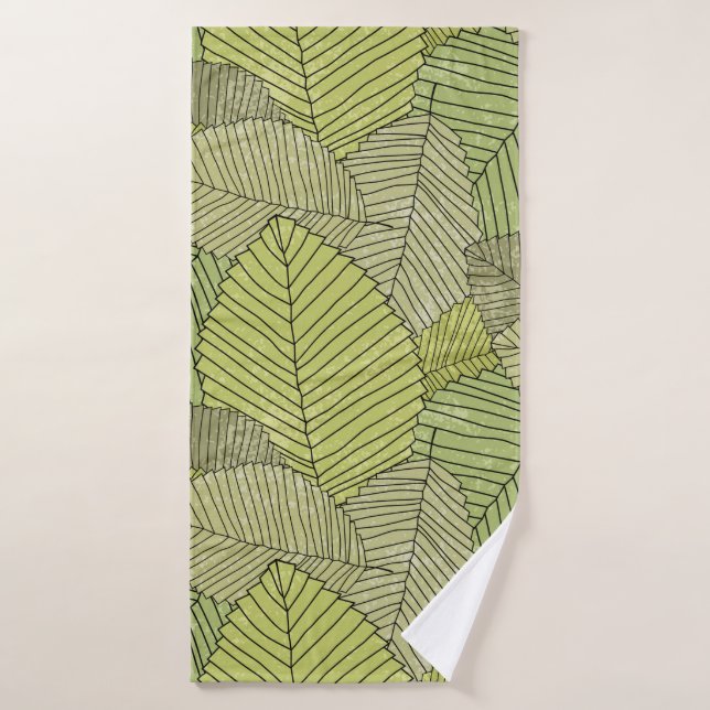 Feuilles Abstraites motif coloré (Serviette de bain)