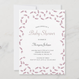 Feuilles aériens   Invitation Baby shower