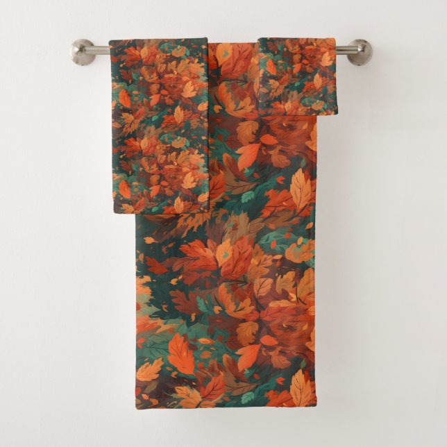Feuilles Aquarelles Rustiques Chaudes - Esthétique (En situation)