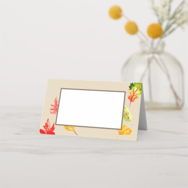 Feuilles automautomne tente cartes alimentaires (Devant)