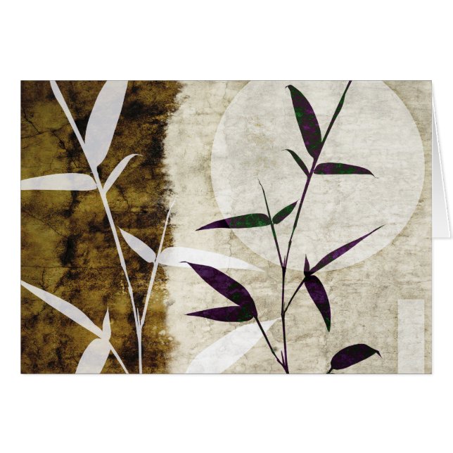 Feuilles automnales Brown en bambou (Devant Horizontal)