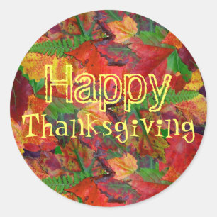 Feuilles Automne Stickers Thanksgiving
